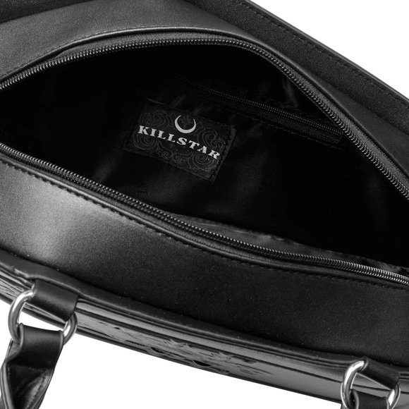 Killstar BEAST Coffin Crossbody Bag Black Baphomet Embossed Goth New Sealed - Picture 8 of 13